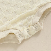 Load image into Gallery viewer, Baby Boys Girls Bodysuit Short Sleeve Crew Neck Checkerboard Summer Playsuit Romper