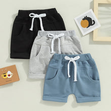 Load image into Gallery viewer, Toddler Baby Kids Boys 3Pcs Set Shorts Solid Colors