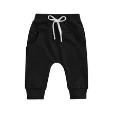 Load image into Gallery viewer, Boys Joggers Elastic Waist Adjustable Drawstring Solid Loose Fit Long Pants Baby and Toddler