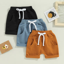 Load image into Gallery viewer, Toddler Baby Kids Boys 3Pcs Set Shorts Solid Colors