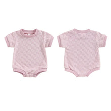 Load image into Gallery viewer, Baby Boys Girls Bodysuit Short Sleeve Crew Neck Checkerboard Summer Playsuit Romper