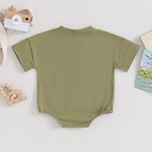 Load image into Gallery viewer, Baby Girls Boys Bubble Romper Short Sleeve Oversized Solid Color Basic Summer Clothes Bodysuit