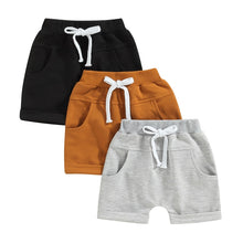 Load image into Gallery viewer, Toddler Baby Kids Boys 3Pcs Set Shorts Solid Colors