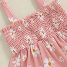 Load image into Gallery viewer, Baby Toddler Girls 3Pcs Outfit Sleeveless Daisy Flower Print Baby Doll Tank Top Shorts Headband Set