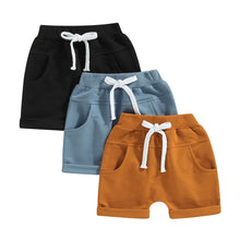 Load image into Gallery viewer, Toddler Baby Kids Boys 3Pcs Set Shorts Solid Colors