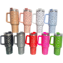 Cargar imagen en el visor de la galería, 40oz Cheetah Leopard Laser Etched Stainless Tumbler