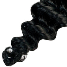 Cargar imagen en el visor de la galería, Jet Black Deep Wave Bulk 100% Human Braiding Hair