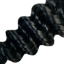 Cargar imagen en el visor de la galería, Jet Black Deep Wave Bulk 100% Human Braiding Hair