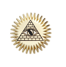 Cargar imagen en el visor de la galería, Real Sic Occult Pyramid & Eye Enamel Pin Mason Pin - Masonic Lapel Pin