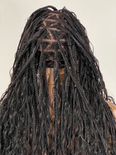 Load image into Gallery viewer, Crush Bohemian Cornrow Braided Wig, Swiss Full Lace, Black Color, Waist Length, Standard Density.
