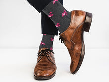 Cargar imagen en el visor de la galería, Flamingo (Grey) Socks - Comfy Cotton for Men &amp; Women
