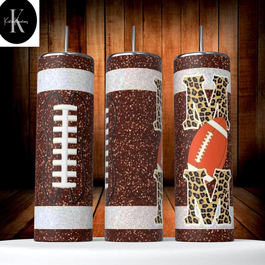 20 oz Football Mom