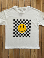 Load image into Gallery viewer, Checkered Smiley Tee
