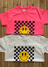 Load image into Gallery viewer, Checkered Smiley Tee
