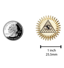 Cargar imagen en el visor de la galería, Real Sic Occult Pyramid &amp; Eye Enamel Pin Mason Pin - Masonic Lapel Pin
