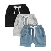 Load image into Gallery viewer, Toddler Baby Kids Boys 3Pcs Set Shorts Solid Colors
