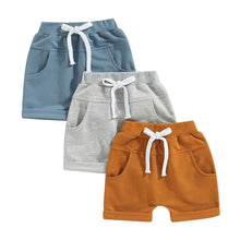 Load image into Gallery viewer, Toddler Baby Kids Boys 3Pcs Set Shorts Solid Colors

