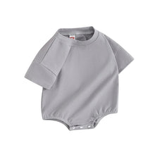 Load image into Gallery viewer, Baby Girls Boys Bubble Romper Short Sleeve Oversized Solid Color Basic Summer Clothes Bodysuit
