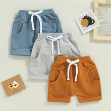 Load image into Gallery viewer, Toddler Baby Kids Boys 3Pcs Set Shorts Solid Colors
