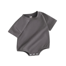 Load image into Gallery viewer, Baby Girls Boys Bubble Romper Short Sleeve Oversized Solid Color Basic Summer Clothes Bodysuit
