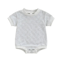 Load image into Gallery viewer, Baby Boys Girls Bodysuit Short Sleeve Crew Neck Checkerboard Summer Playsuit Romper
