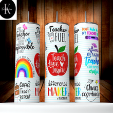 Load image into Gallery viewer, 20 oz Teacher Inspired Tumblers
