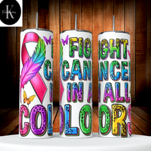 Load image into Gallery viewer, 20 oz Fight Against Cancer Tumbler
