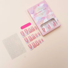 Cargar imagen en el visor de la galería, RIICFDD Press On Nails Medium Pink Duck Bow Butterfly 24 Pcs
