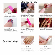 Cargar imagen en el visor de la galería, Independence Day Press On Nails Short Square USA Flag Patriotic Design
