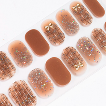Cargar imagen en el visor de la galería, Bows in Tan Gel Nails
