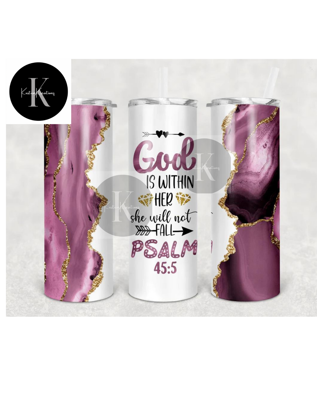 20 oz God is within her Tumbler