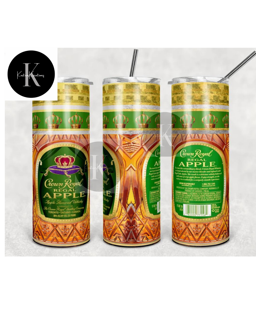 20 oz Crown Royal Apple Tumbler