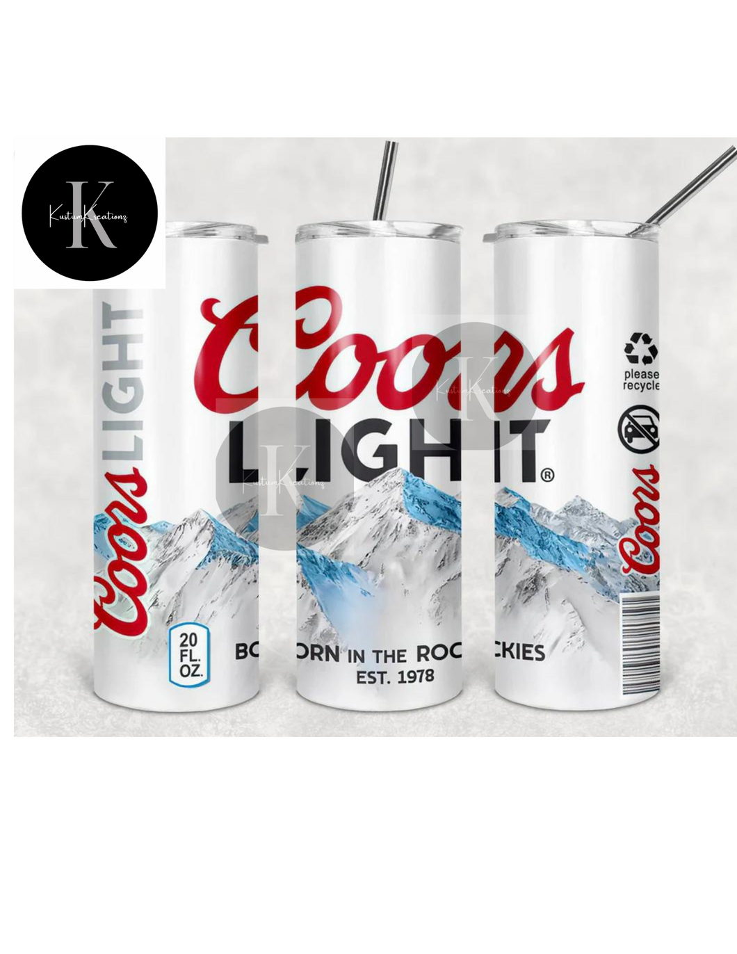 20 oz Coors Light Tumbler