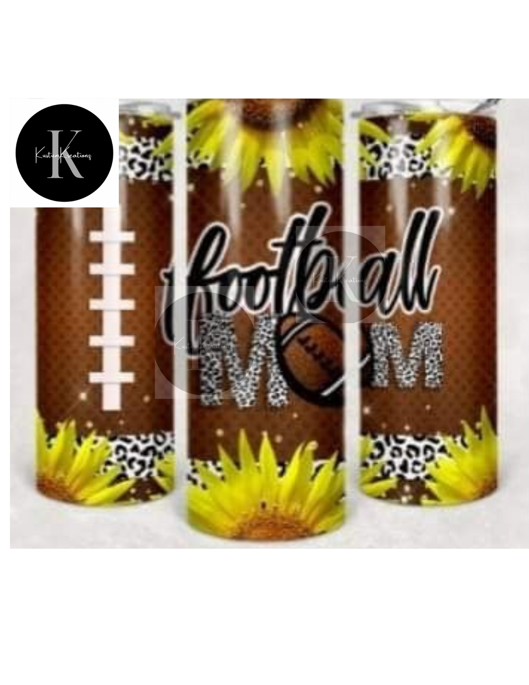 20 oz Football Mom Tumbler