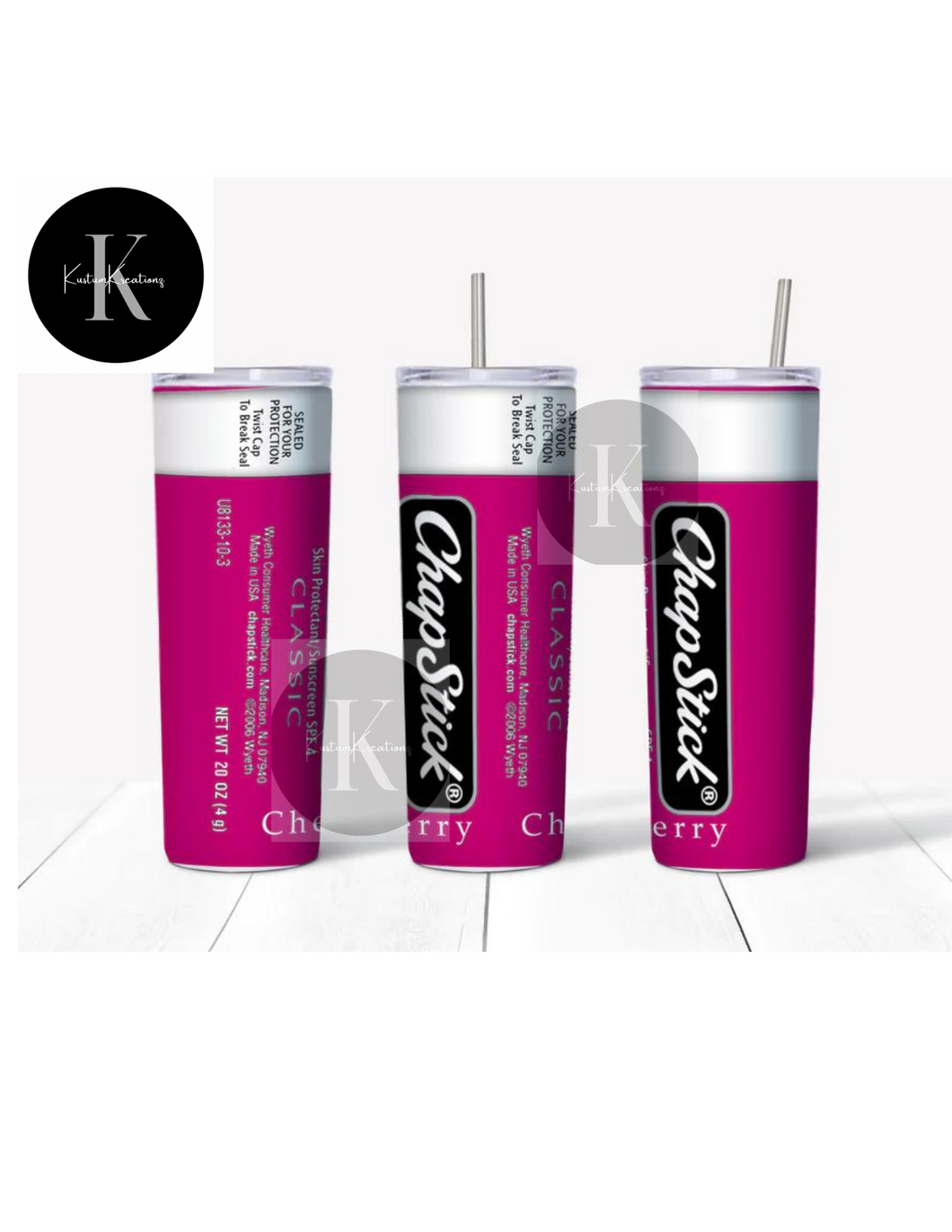 20 oz Chapstick Tumbler